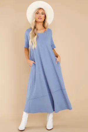 Highway Chaser Dusty Blue Maxi Dress