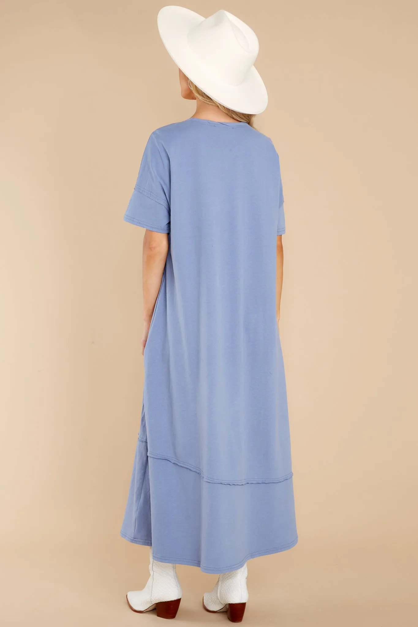 Highway Chaser Dusty Blue Maxi Dress