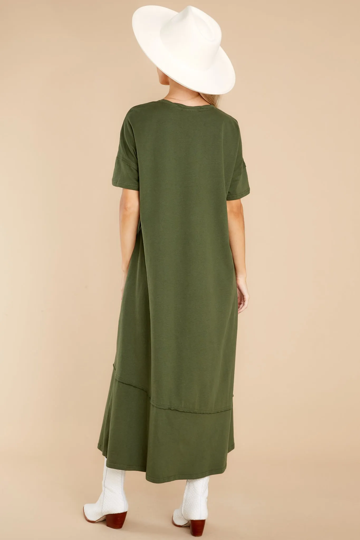 Highway Chaser Olive Green Maxi Dress