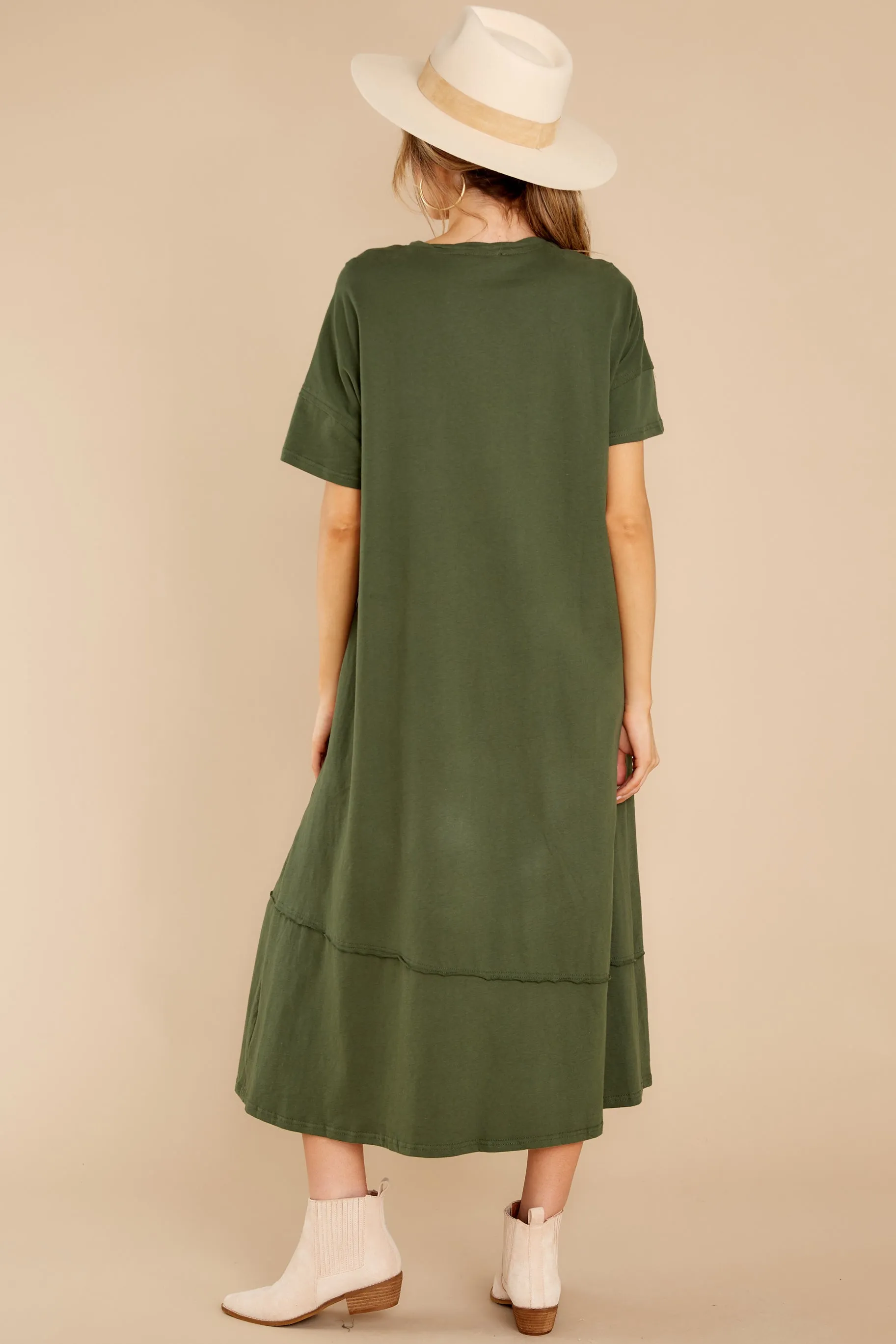 Highway Chaser Olive Green Maxi Dress