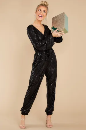 In The Stars Black Sequin Jumpsuit