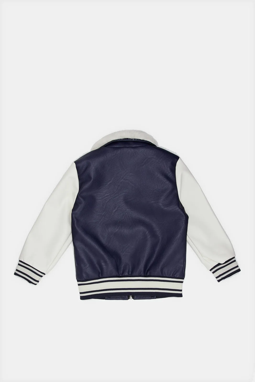 Infant Boys Navy Heavy Jacket