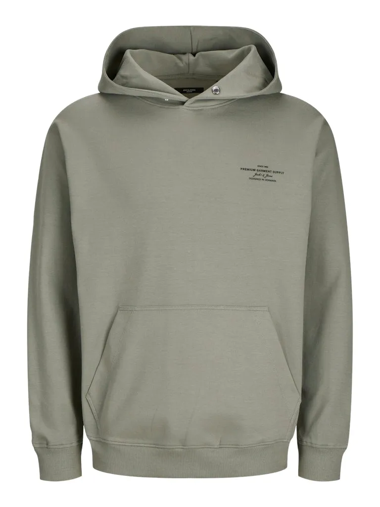 JACK & JONES JPRBLACHAD BRANDING SWEAT HOOD SN Agave Green