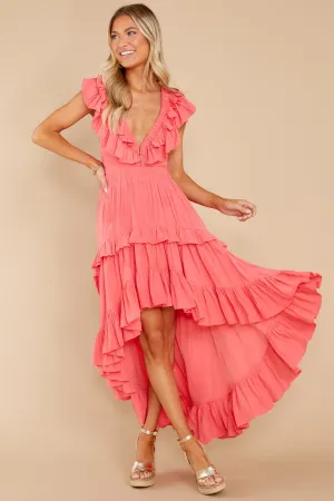 Just To Be Loved Pink Coral Maxi Dress