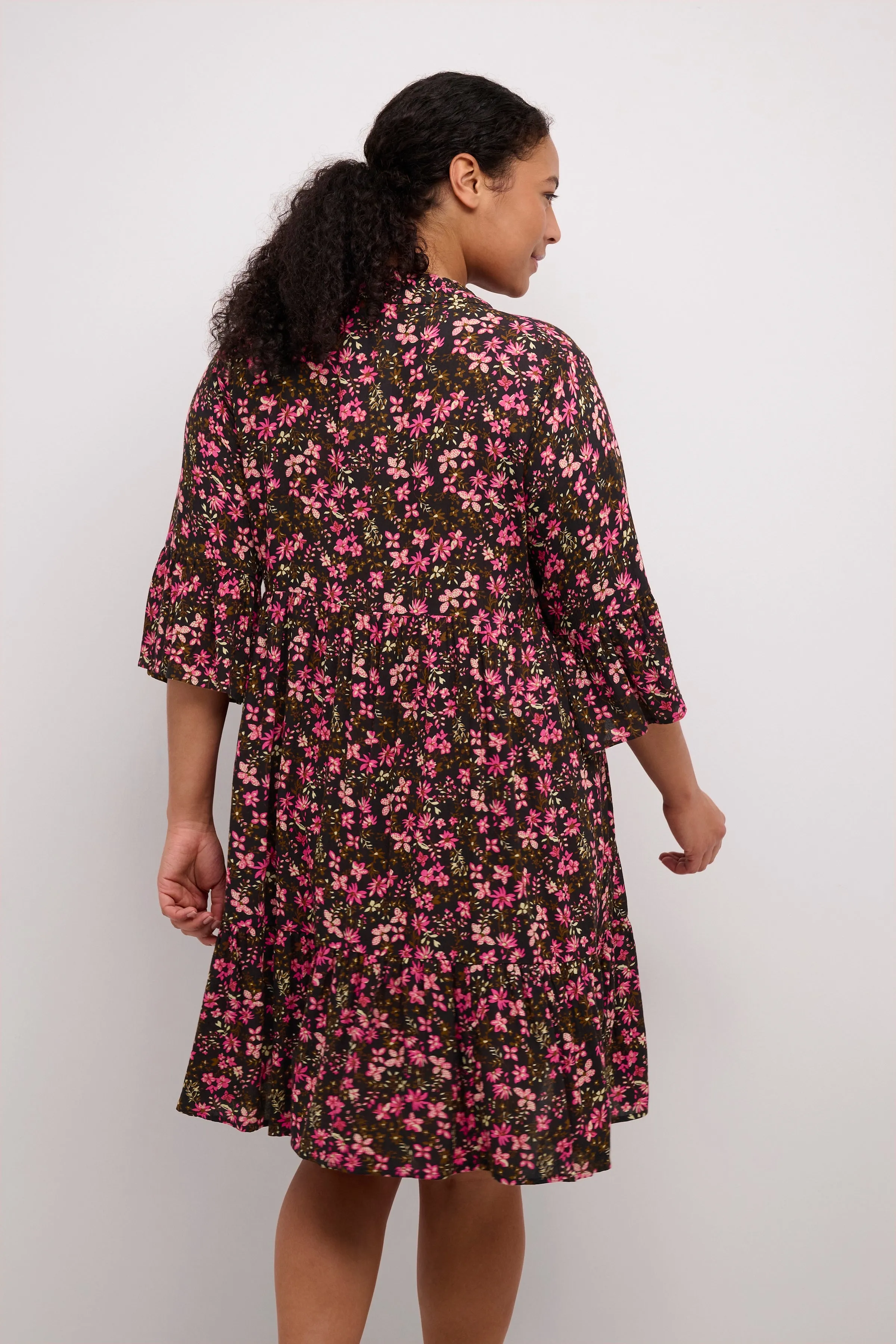 Kaffe Ami Dress in Pink Flower