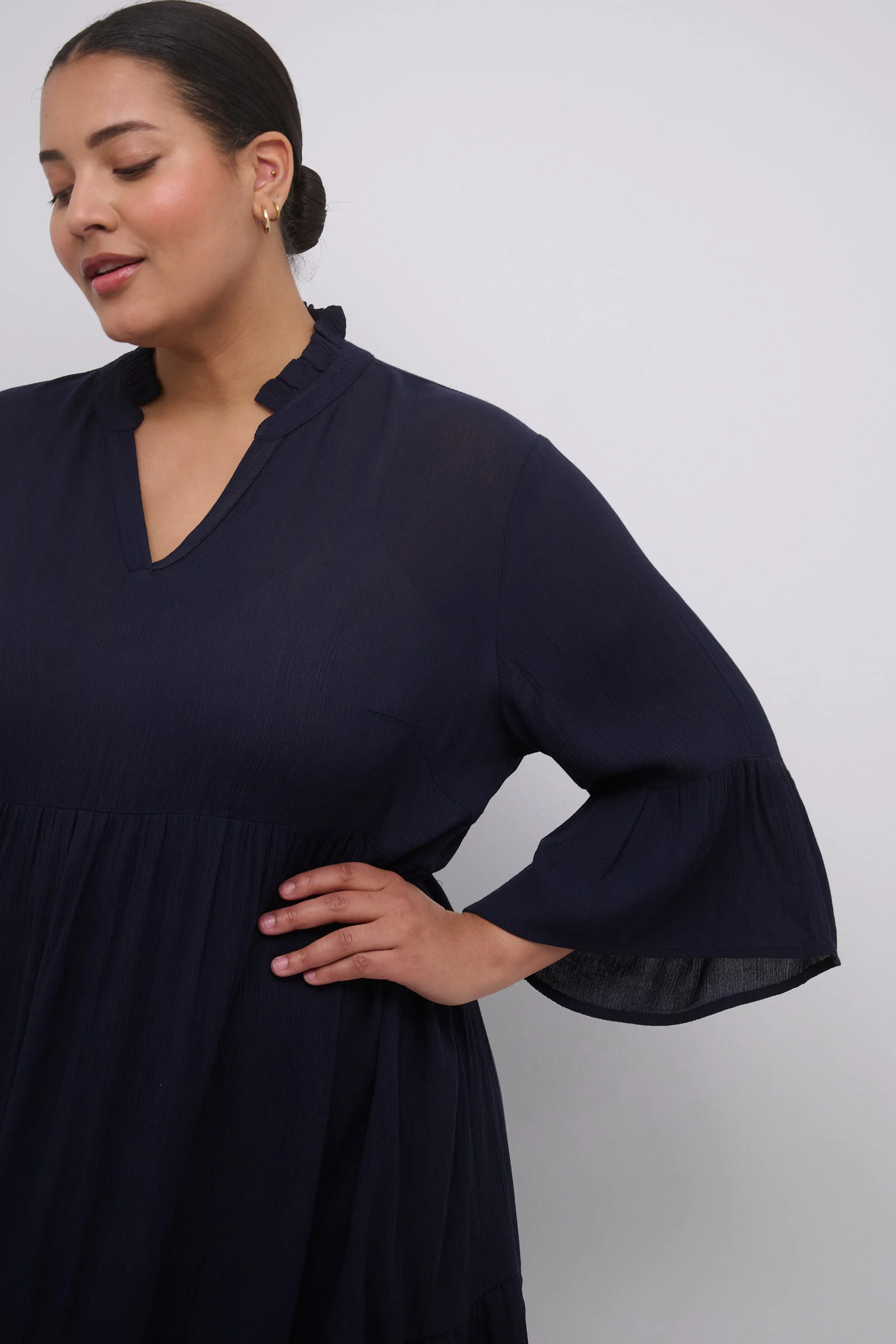 Kaffe Curve Ami Dress in Navy