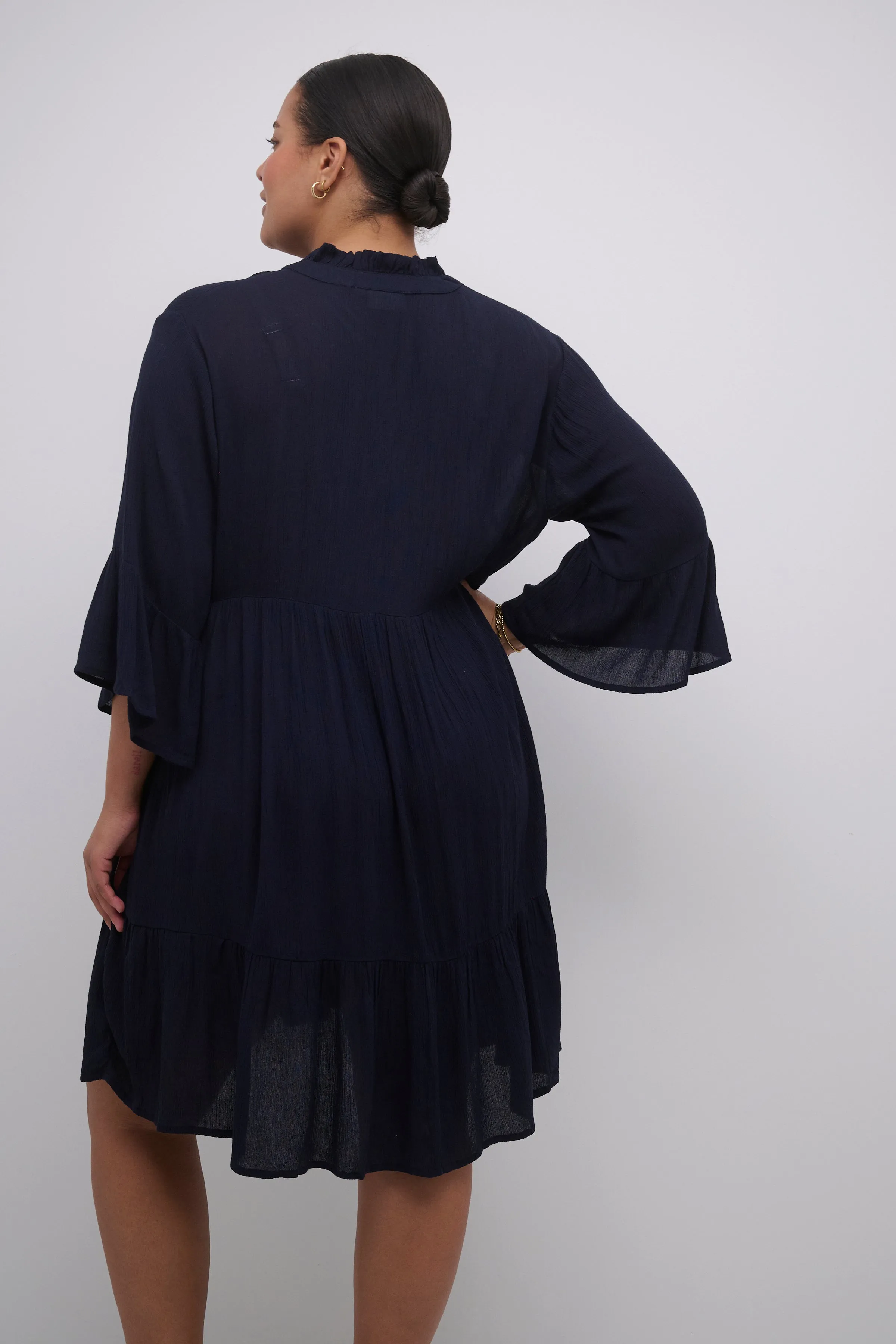 Kaffe Curve Ami Dress in Navy