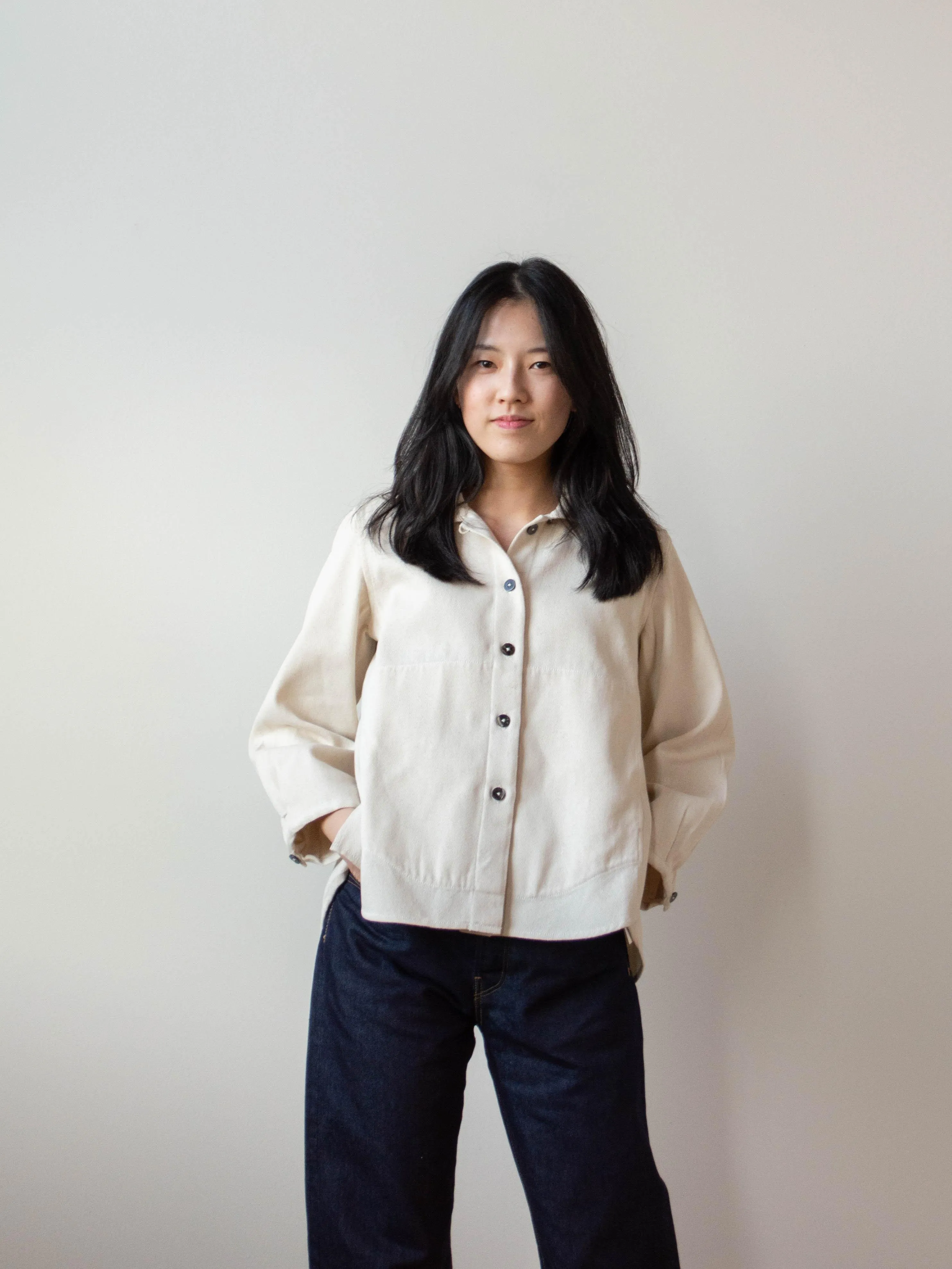 Kelly Shirt Jacket - Natural Cotton Twill