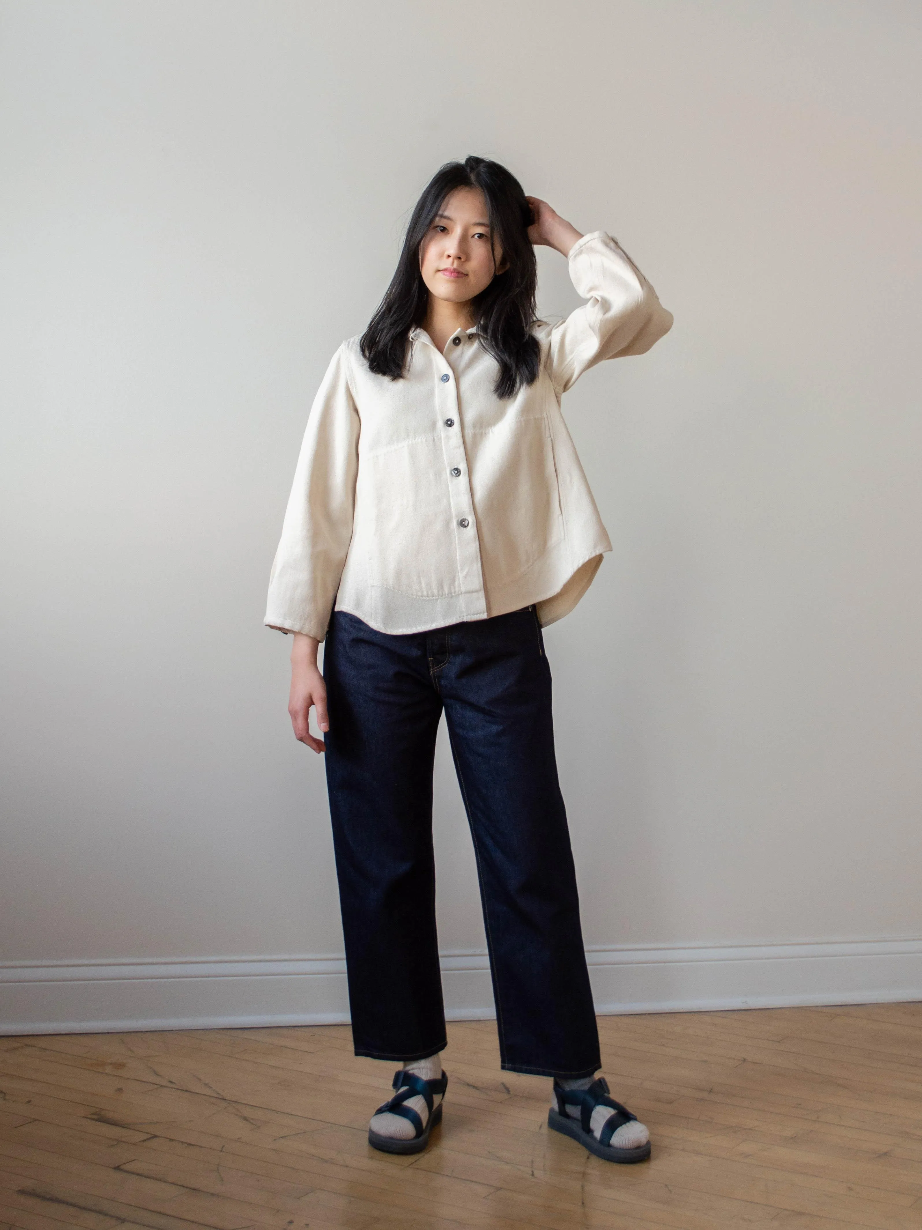 Kelly Shirt Jacket - Natural Cotton Twill