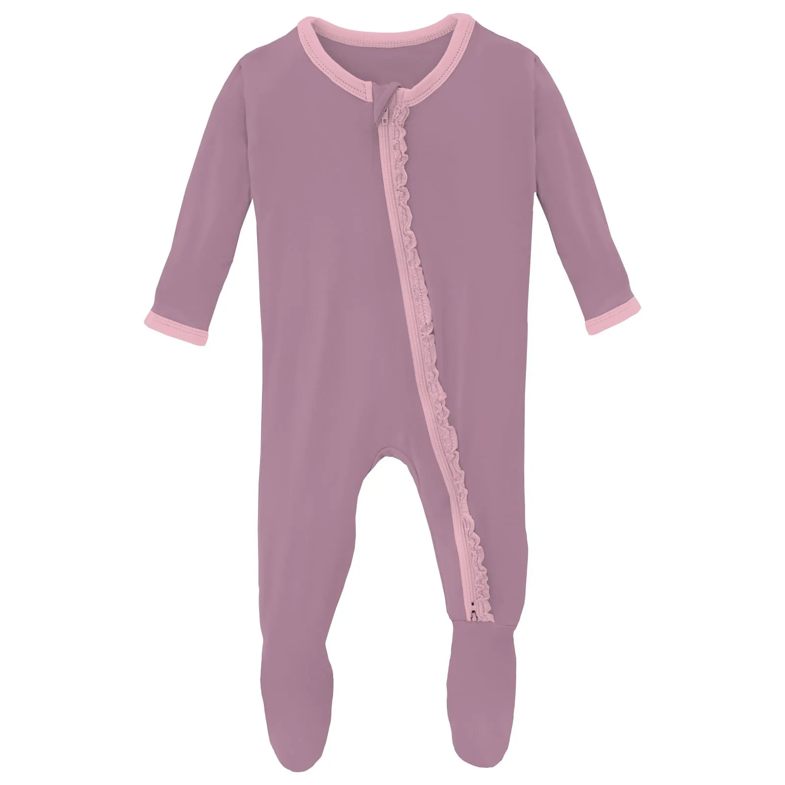 Kickee Pants - Muffin Ruffle Footie with 2 Way Zipper in Pegasus with Cake Pop