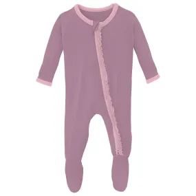 Kickee Pants - Muffin Ruffle Footie with 2 Way Zipper in Pegasus with Cake Pop