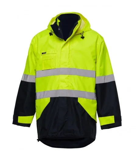 King Gee Originals 4 in 1 Waterproof Hi-Vis Reflective Work Jacket (K55300)