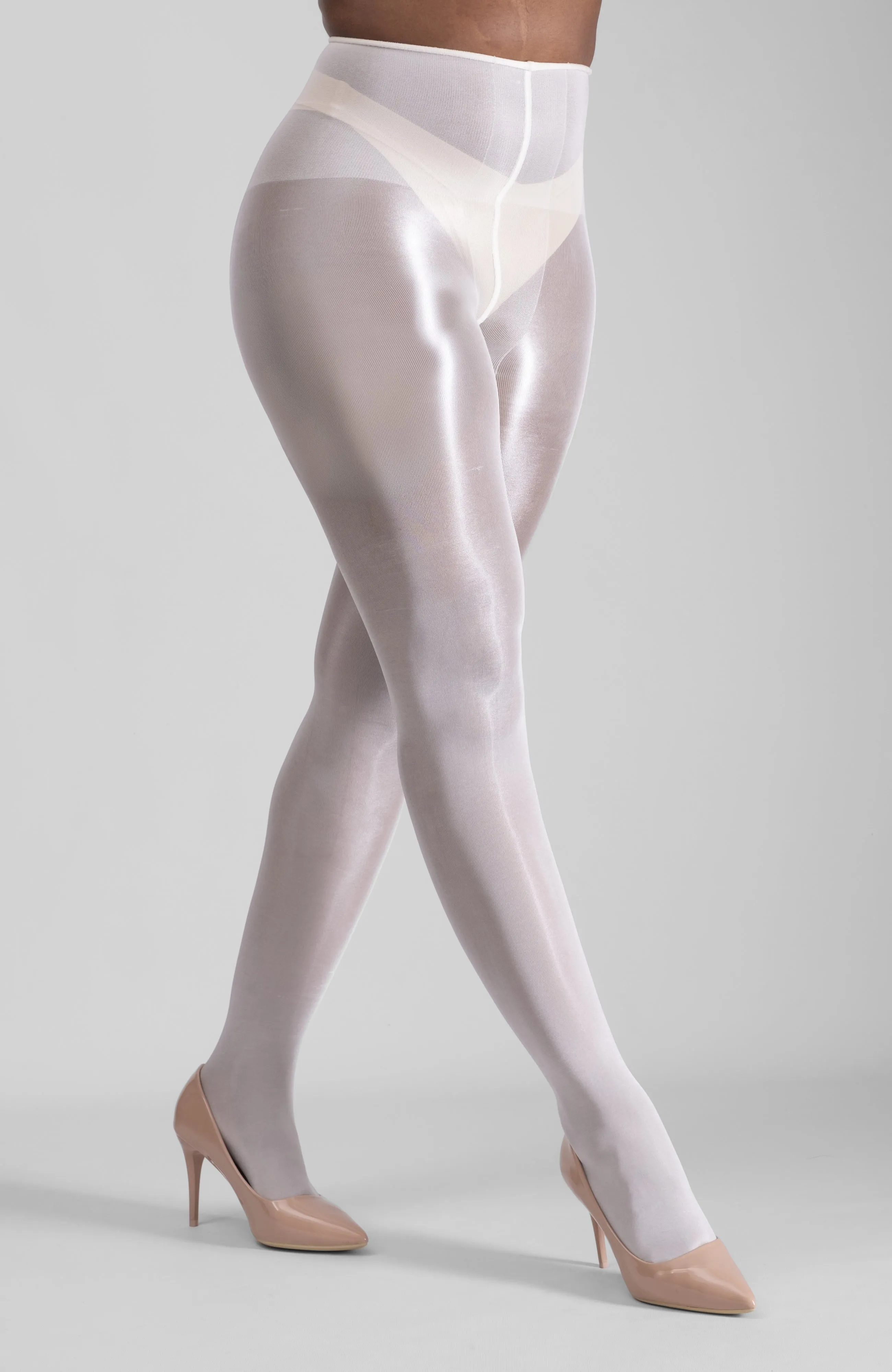 LECHERY® LUSTROUS SILKY SHINY 20 DENIER PANTYHOSE - WHITE