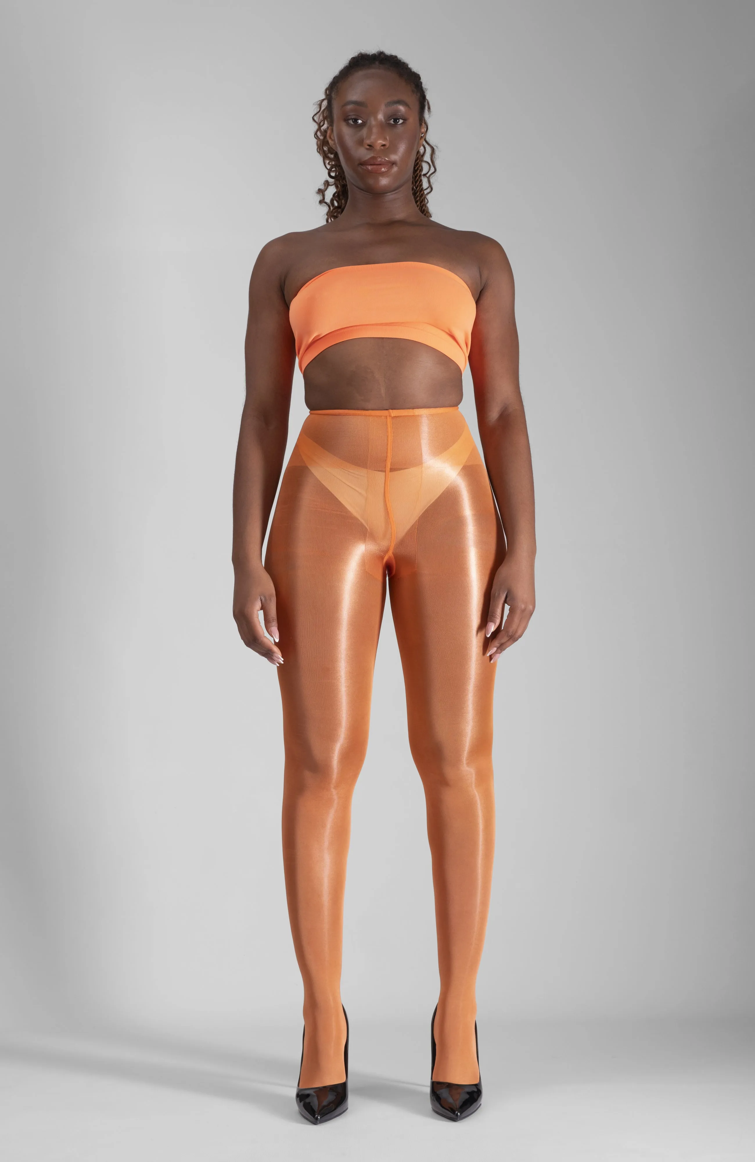 LECHERY® LUSTROUS SILKY SHINY 40 DENIER PANTYHOSE - ORANGE