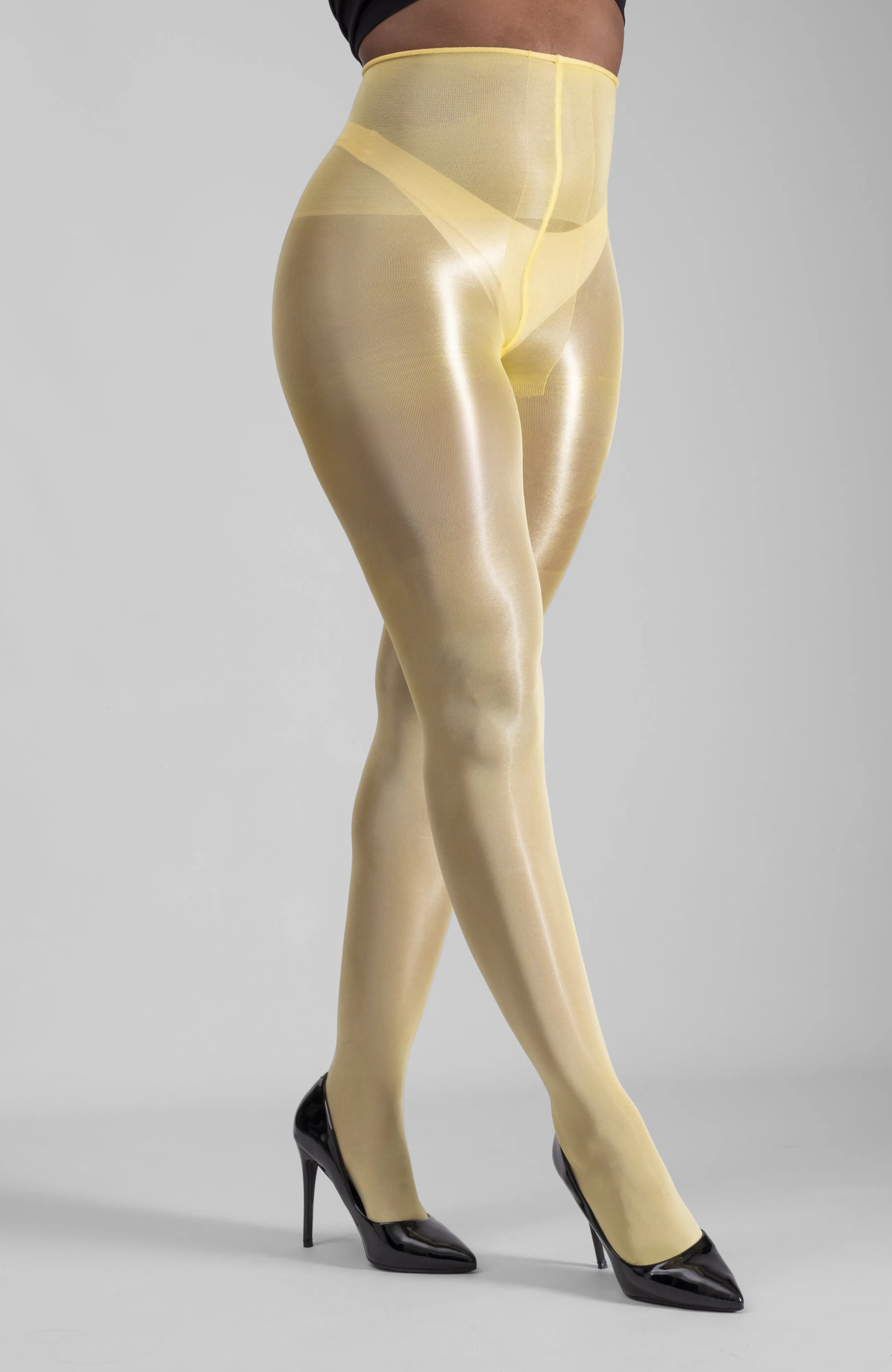 LECHERY® LUSTROUS SILKY SHINY 40 DENIER PANTYHOSE - YELLOW