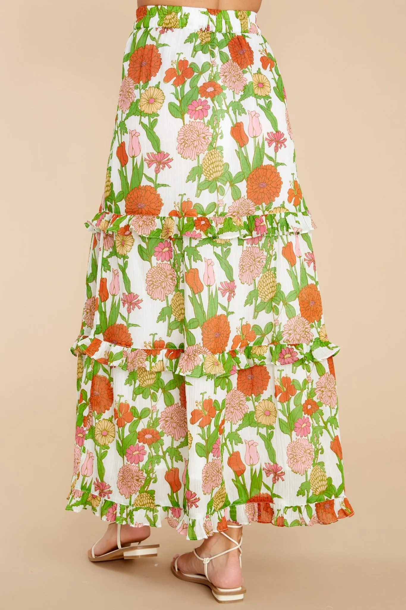 Lindsay Mini Mod Floral Melon Skirt