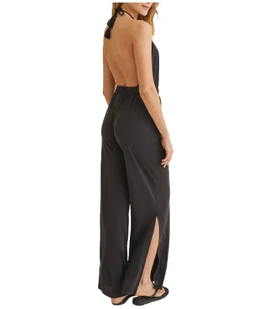 Long Halterneck Jumpsuit Black