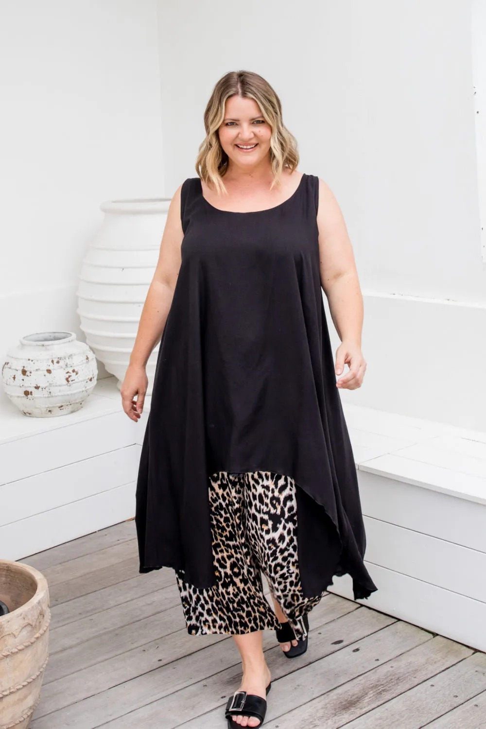 Long Tunic Top - Black