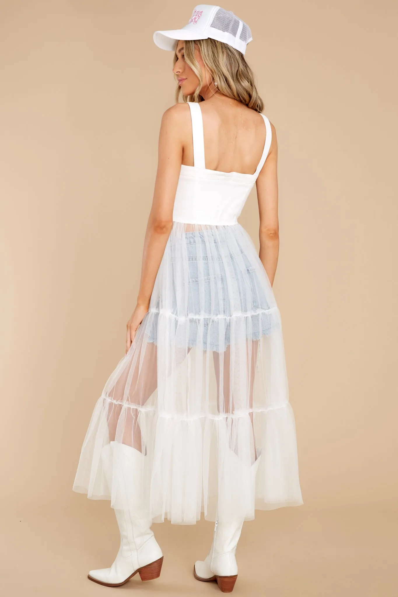 Love Is Enough Sheer White Maxi Dress