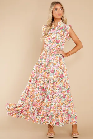 Loved You First White Multi Floral Print Maxi Dress