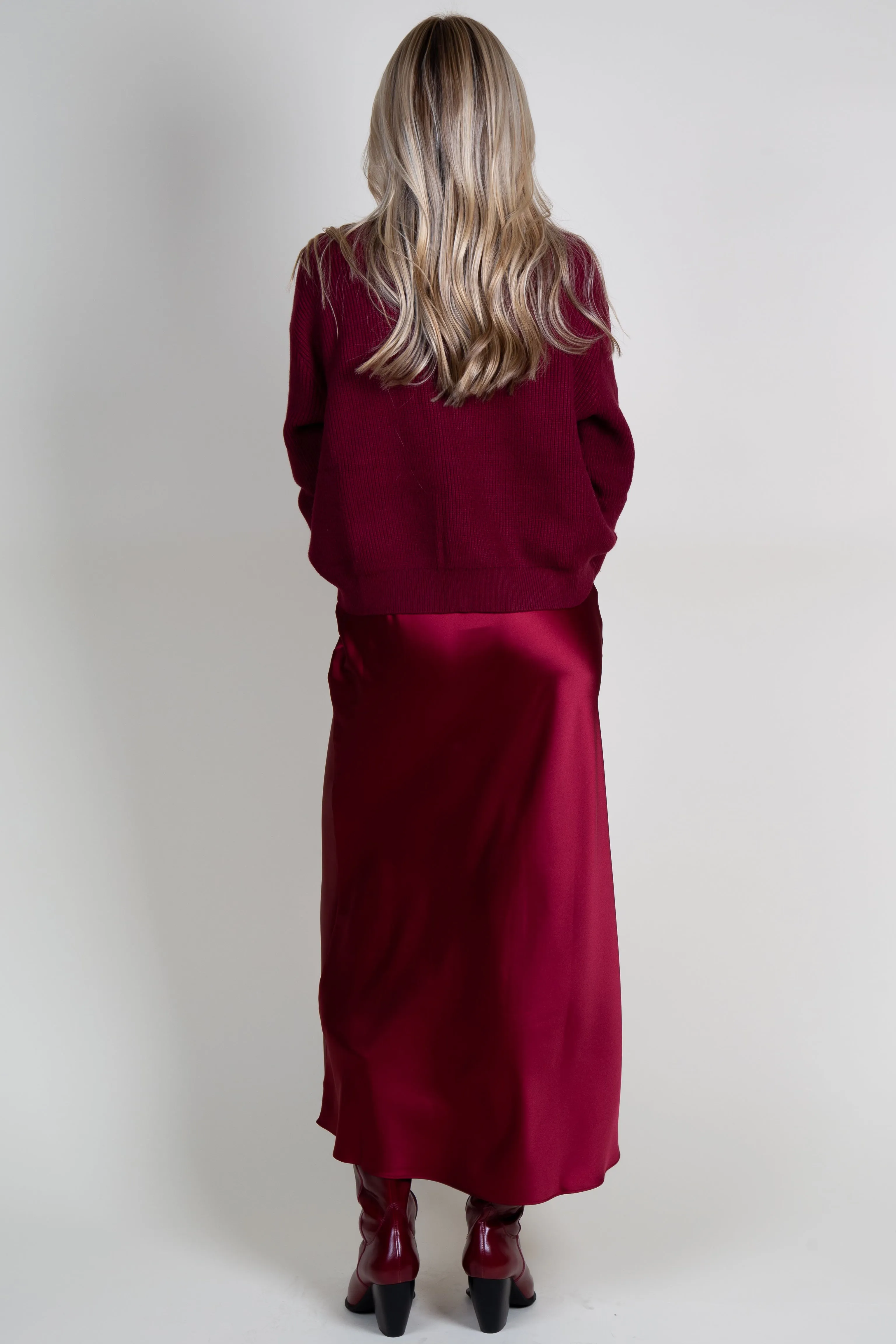 LUCY PARIS | Katianna Maxi Skirt - Maroon