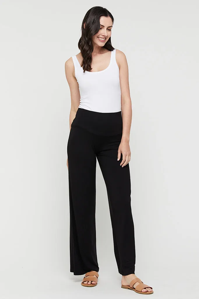 Luxe Wide Leg Maternity Pants - Black