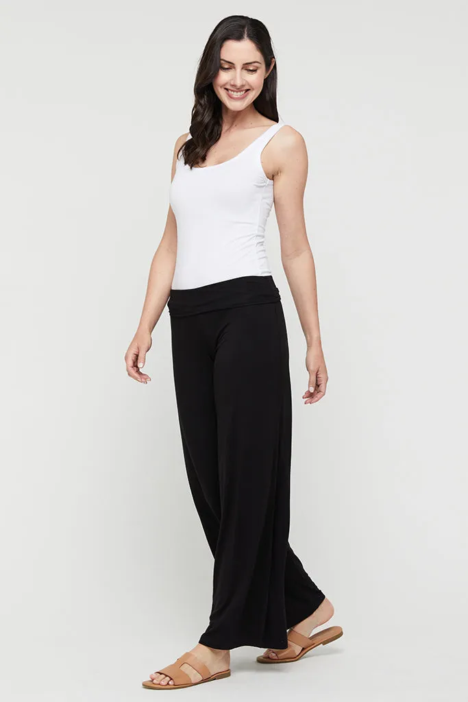 Luxe Wide Leg Maternity Pants - Black