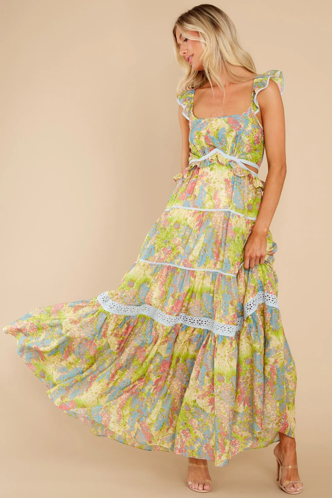 Madsen Pastel Fields Maxi Dress