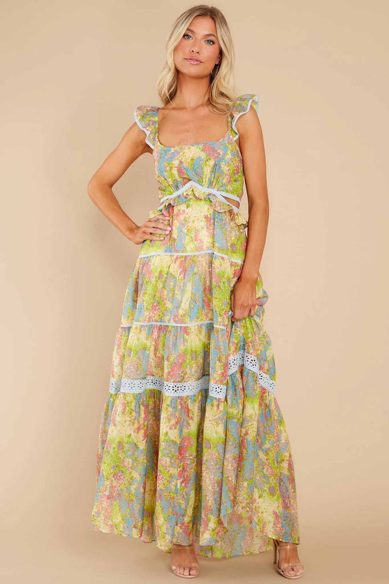 Madsen Pastel Fields Maxi Dress