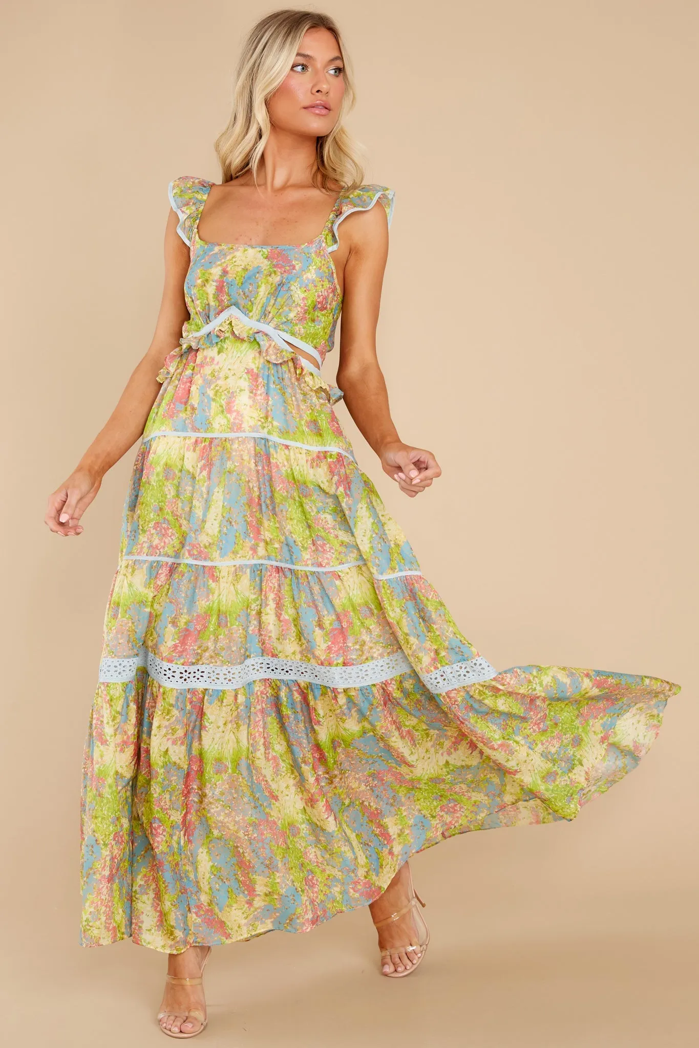 Madsen Pastel Fields Maxi Dress