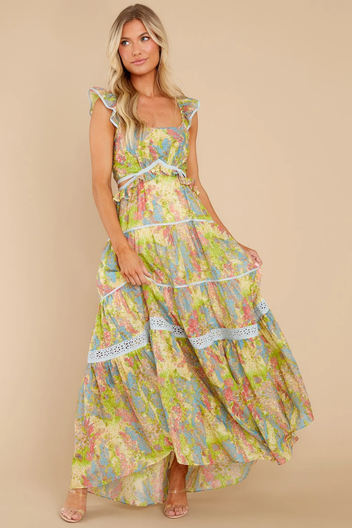 Madsen Pastel Fields Maxi Dress