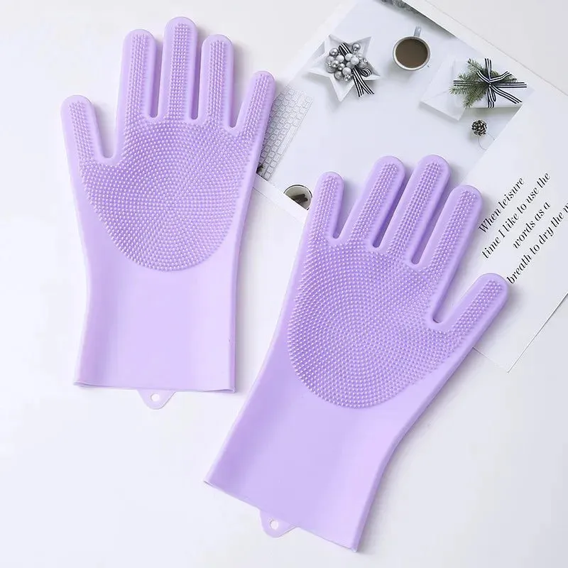 Magic Silicone Dishwashing Cleaning Gloves