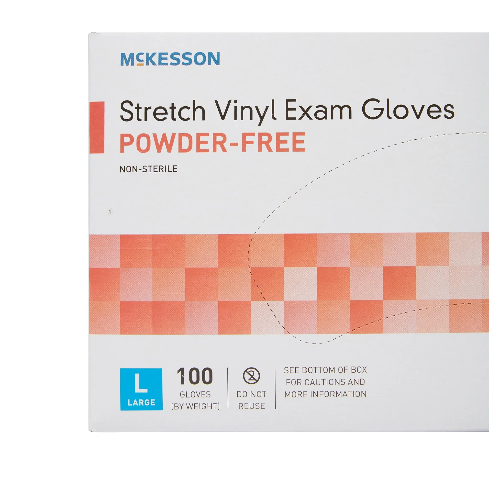 McKesson Vinyl Exam Glove, Large, Clear