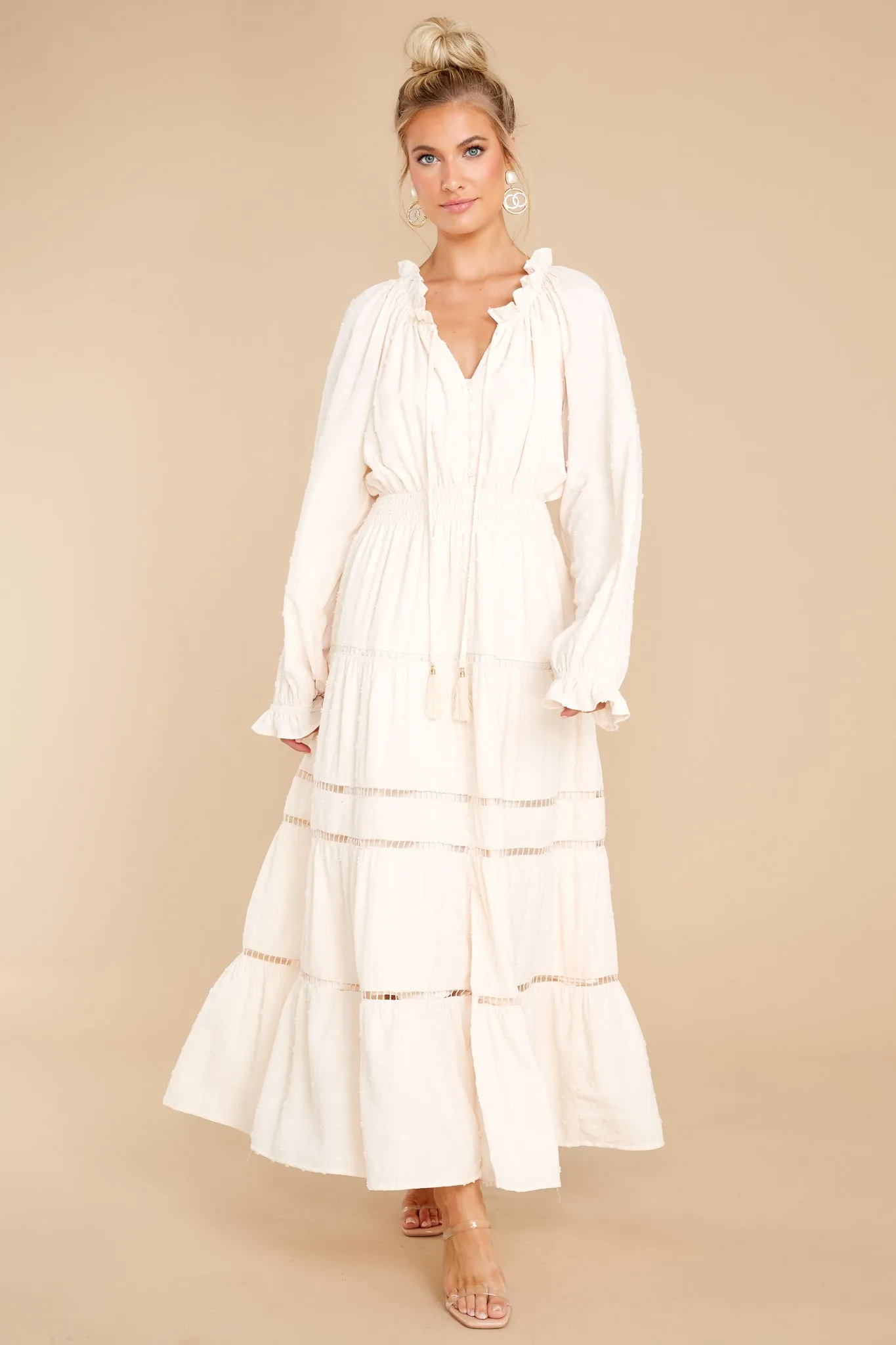 Melodic Memories Ivory Maxi Dress