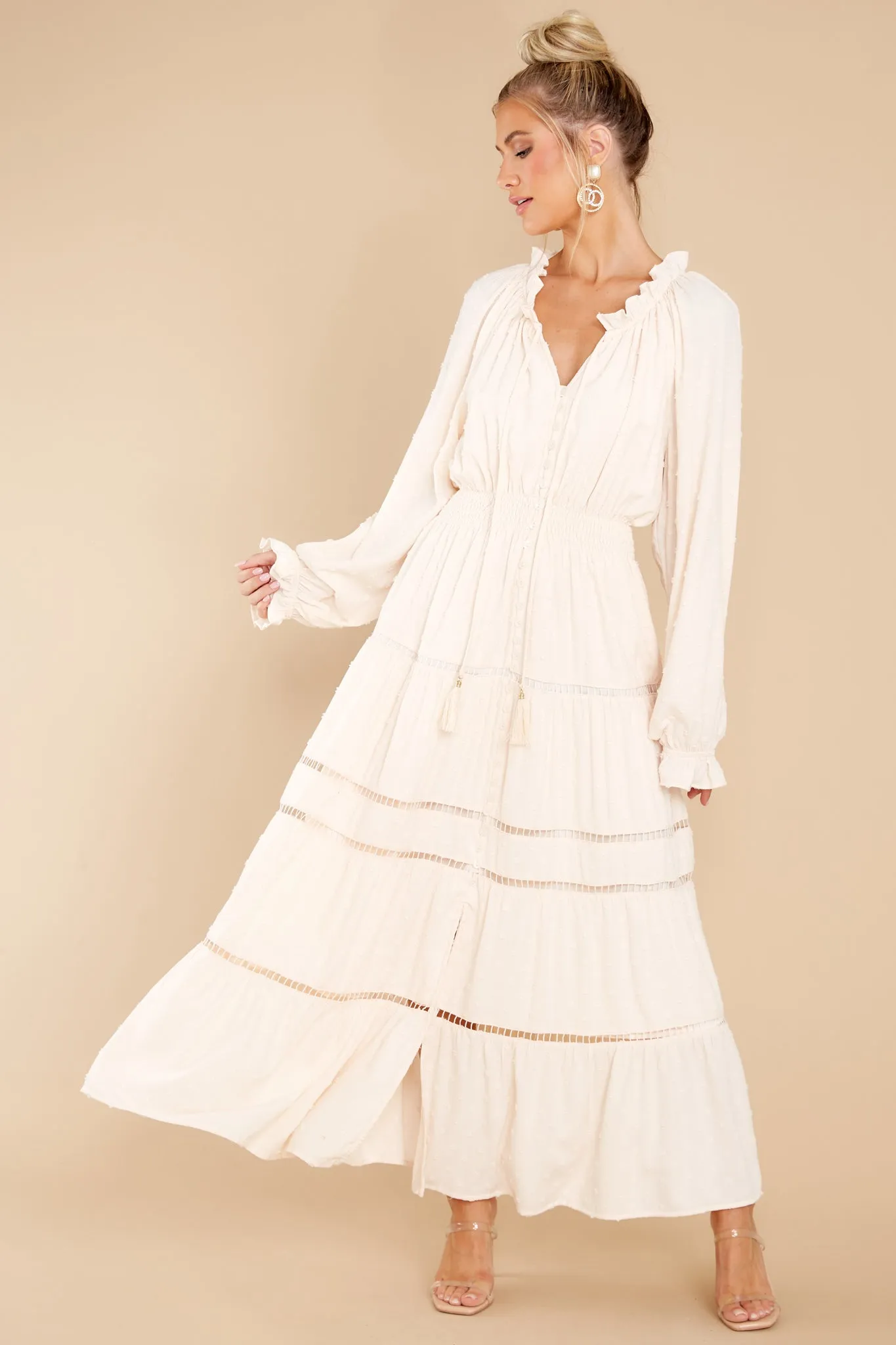 Melodic Memories Ivory Maxi Dress