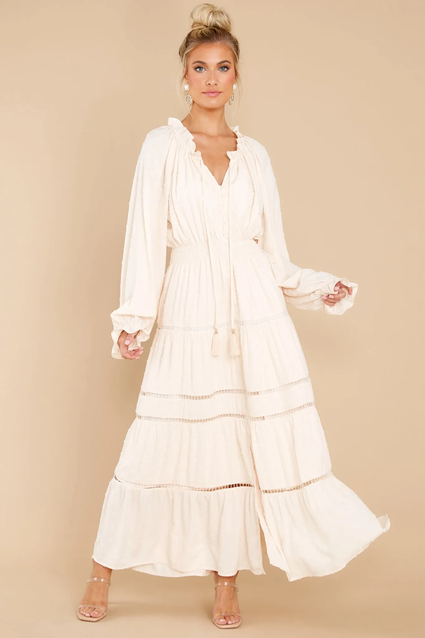 Melodic Memories Ivory Maxi Dress