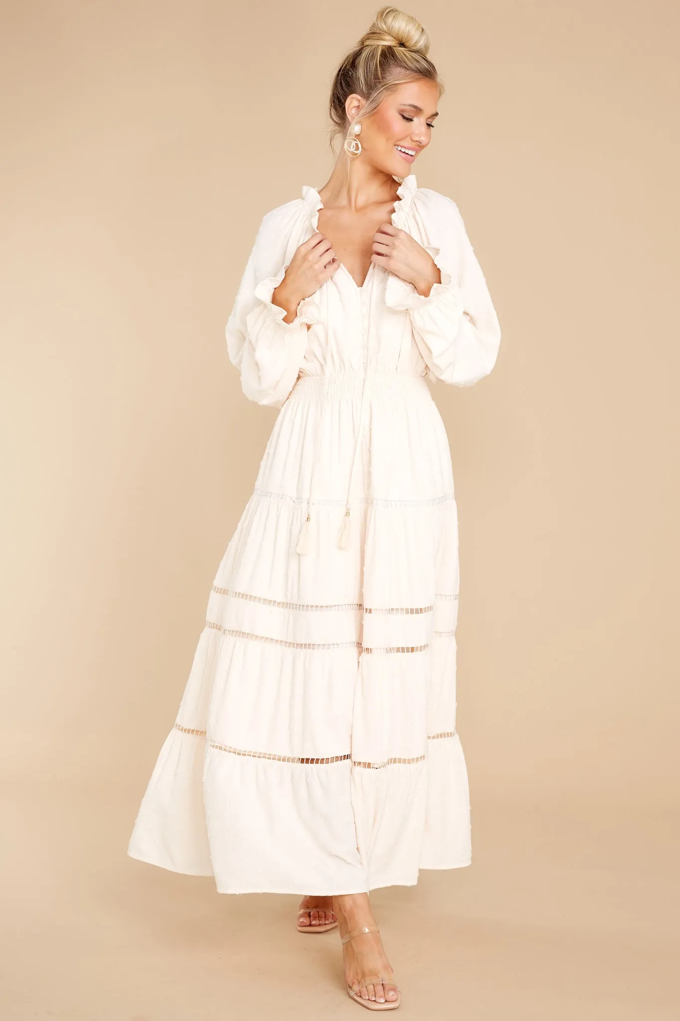 Melodic Memories Ivory Maxi Dress