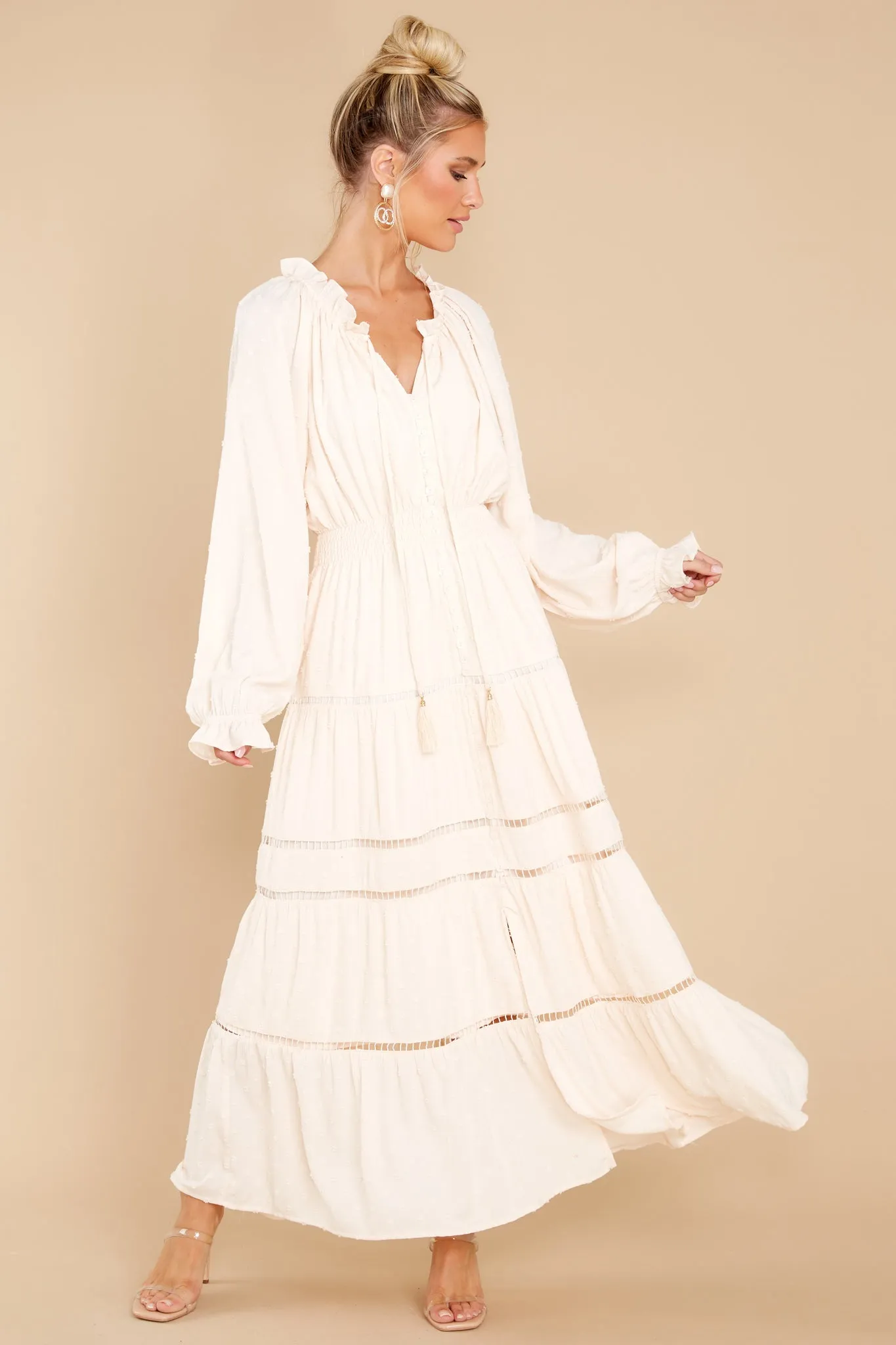 Melodic Memories Ivory Maxi Dress