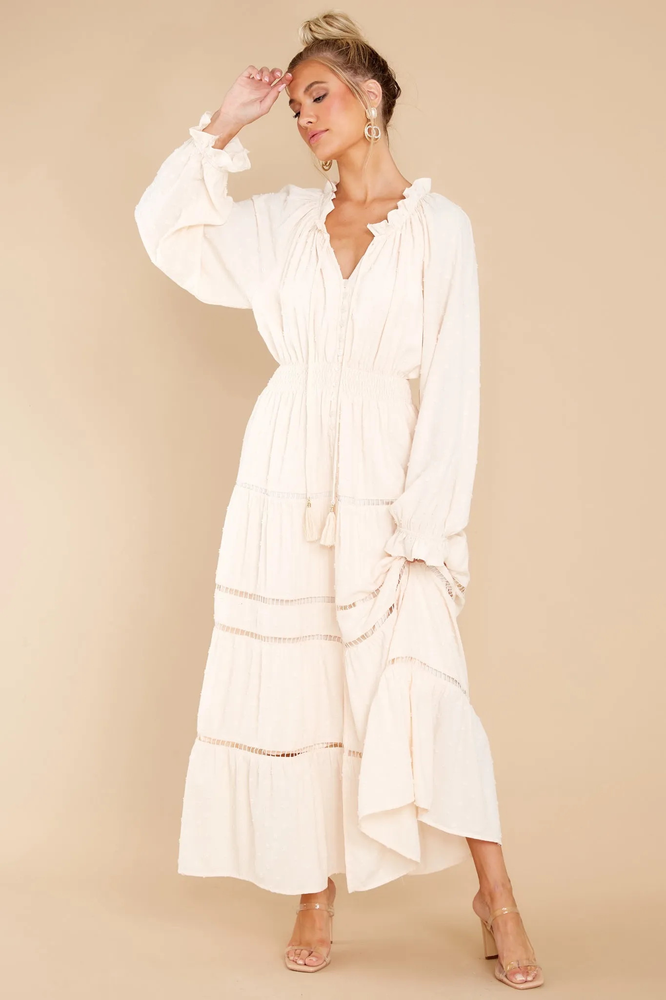 Melodic Memories Ivory Maxi Dress