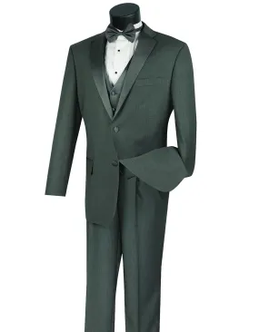 Mens 3pc Vested Grey Tuxedo