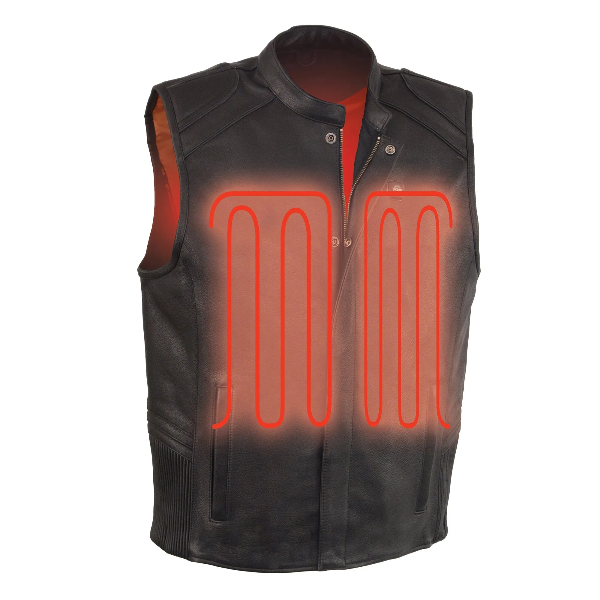 Men's Zipper Front Vest w/ Heated Technology