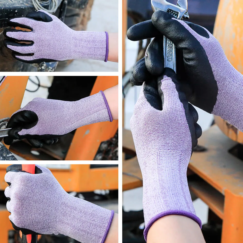 Micro-Foam Nitrile Safety Work Gloves 12 Pairs