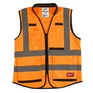 Milwaukee 48-73-5054  High Visibility Orange Performance Safety Vest - 4X/5X