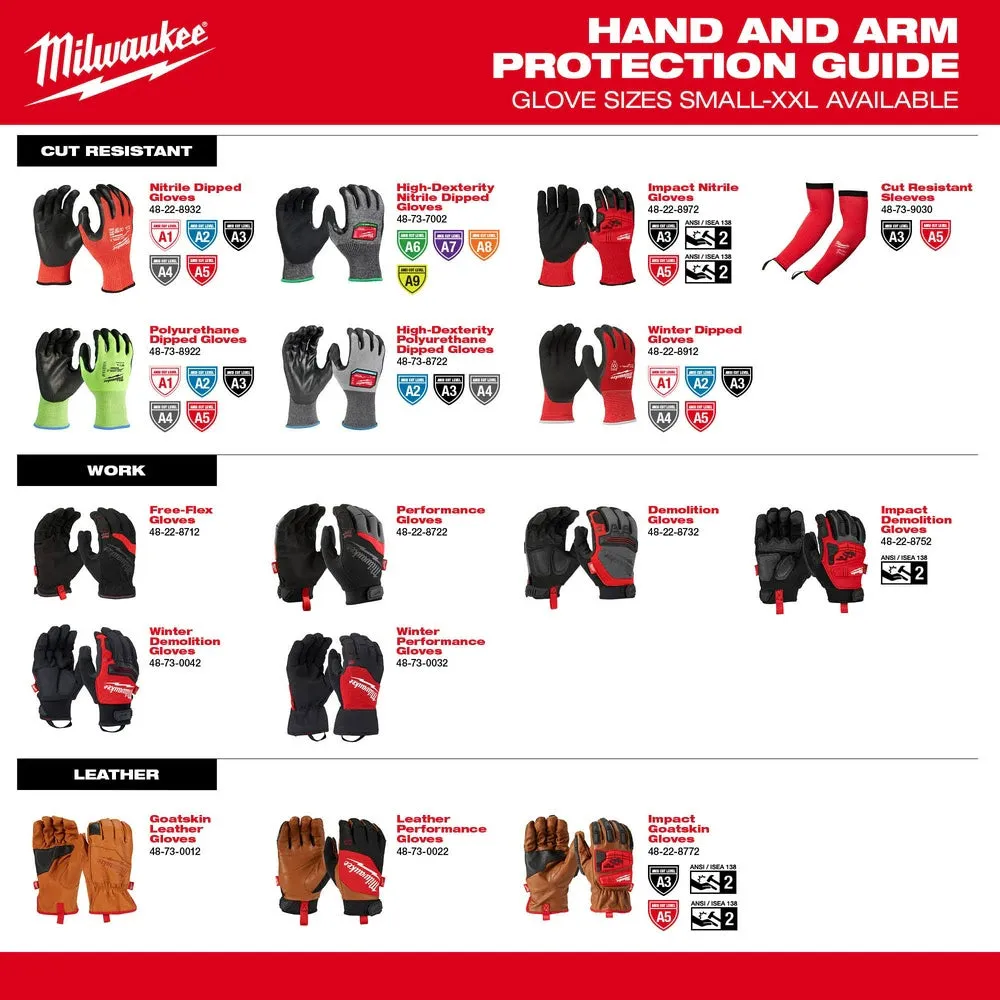 Milwaukee 48-73-7033 Cut Level 9 High-Dexterity Nitrile Dipped Gloves - XL