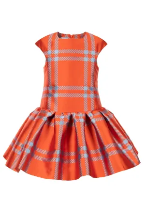 MMS Orange Plaid Taffeta Jumper