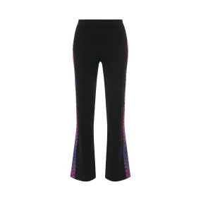 Monogram Band Split Track Pant in Black