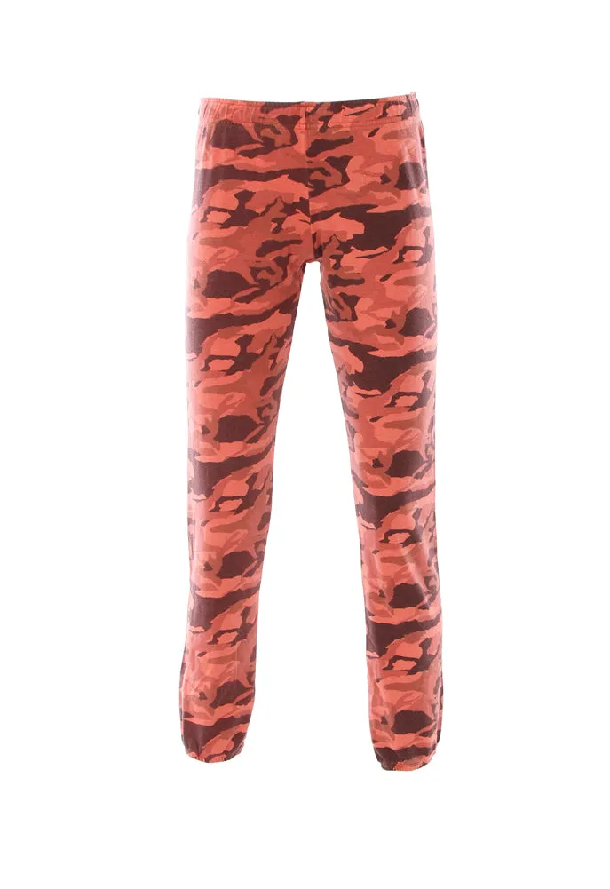 Monrow Camo Elastic Waist Sweatpants