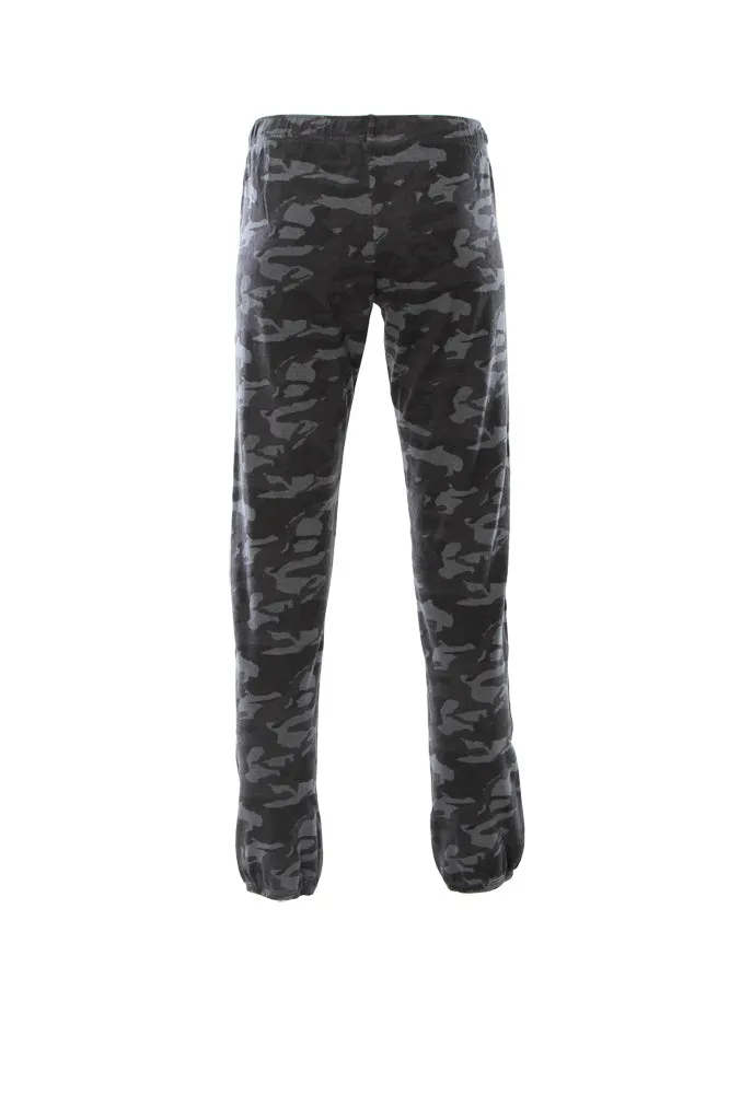 Monrow Camo Elastic Waist Sweatpants