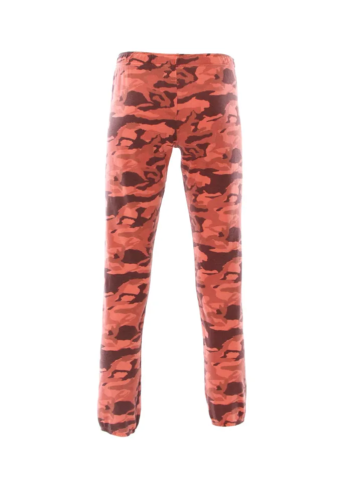 Monrow Camo Elastic Waist Sweatpants