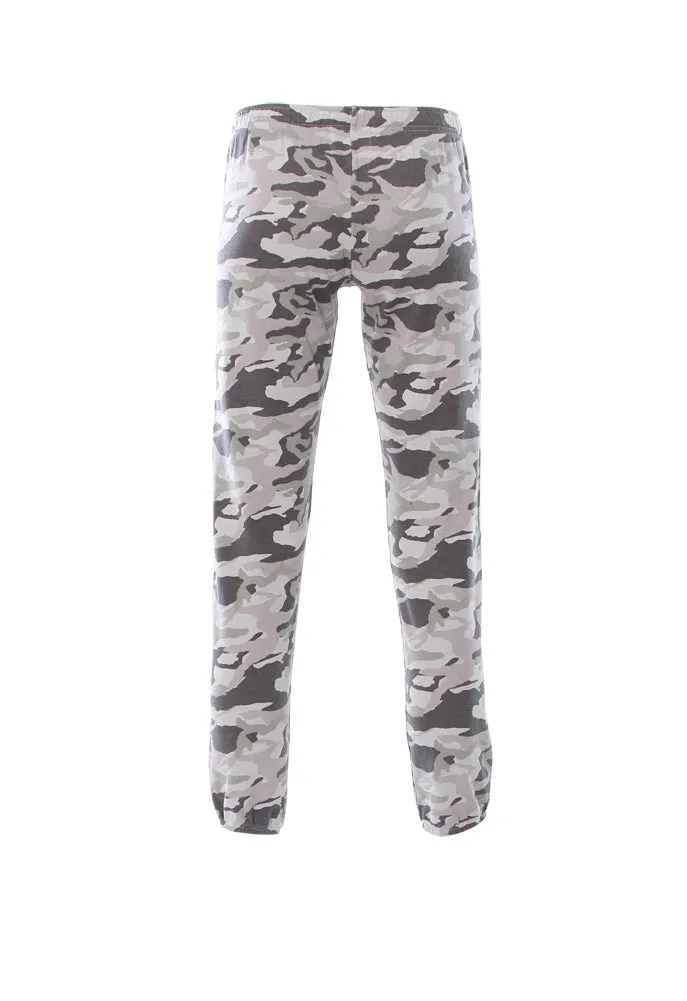 Monrow Camo Elastic Waist Sweatpants